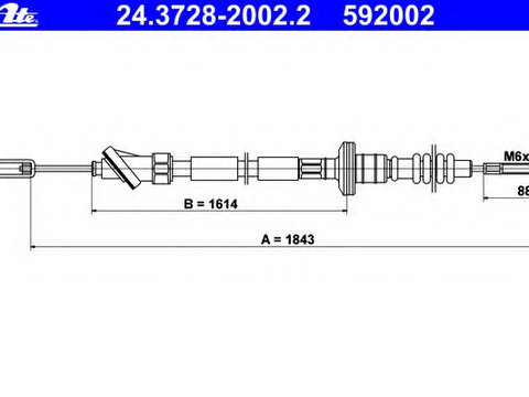 Cablu ambreiaj 24 3728-2002 2 ATE