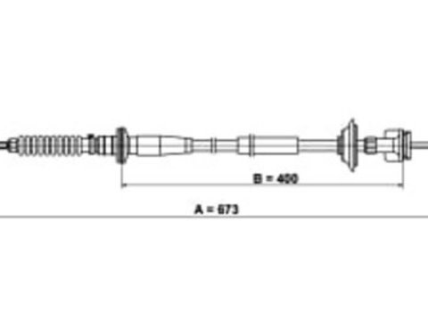 Cablu ambreiaj (673mm) SUBARU JUSTY III, SUZUKI IGNIS II 1.5 09.03-