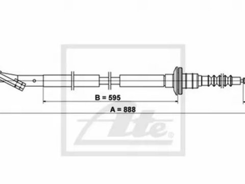 Cablu ambreiaj CHEVROLET KALOS ATE 24372829012 PieseDeTop