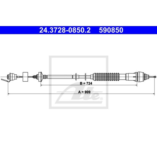 Cablu ambreiaj Citroen Berlingo (Mf), Peugeot Partner (5), Ate 24372808502