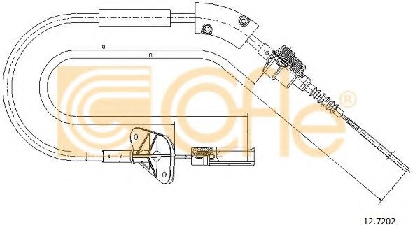 Cablu ambreiaj FIAT 500 (312) (2007 - 2016) COFLE 12.7202 piesa NOUA