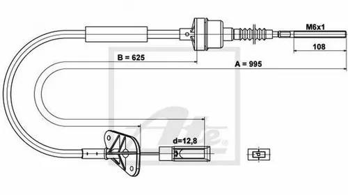 Cablu ambreiaj FIAT 500 C 312 TEXTAR 58005900 PieseDeTop