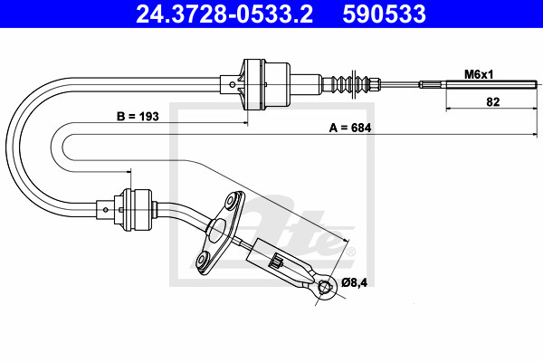 Cablu ambreiaj # Fiat Palio 1998 1999 2000 2001 2002 2003 2004 2005 2006 2007 2008 2009 2010 2011 2012 2013 2014 2015 2016 2017 2018 2019 2020 2021 2022 2023 2024 2025 # 24 3728 0533 2 # ATE