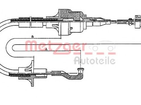 Cablu ambreiaj OPEL ASTRA F Hatchback (53, 54, 58, 59) (1991 - 1998) METZGER 11.256 piesa NOUA