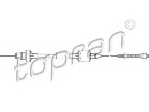 Cablu ambreiaj OPEL TIGRA (95) (1994 - 2000) TOPRAN 205 612 piesa NOUA