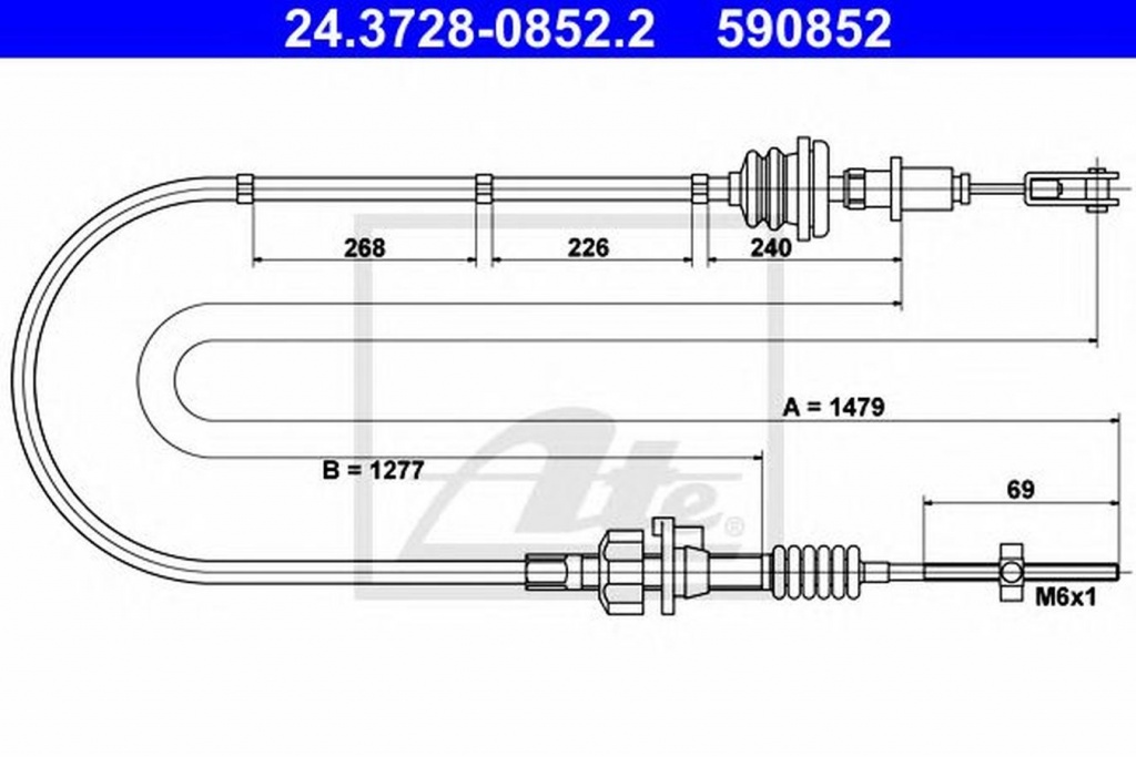 Cablu ambreiaj PEUGEOT 107 ATE 24372808522