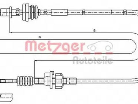 Cablu ambreiaj PEUGEOT 107 METZGER 11.2255 PieseDeTop