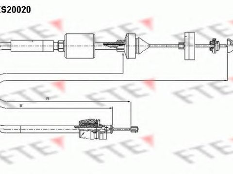 Cablu ambreiaj RENAULT ESPACE Mk III (JE0_) - FTE FKS20020