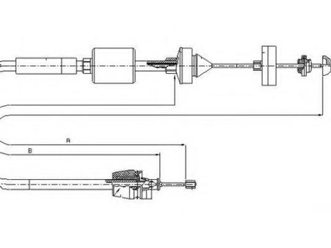Cablu ambreiaj RENAULT ESPACE Mk III (JE0_) - TEXTAR 58013200