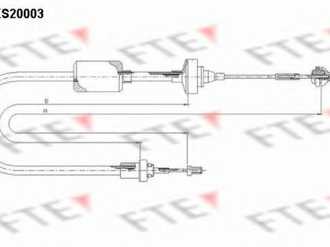 Cablu ambreiaj RENAULT EXTRA caroserie (F40_, G40_), RENAULT ENCORE (B/C37_), RENAULT SUPER 5 (B/C40_) - FTE FKS20003