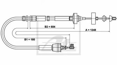 Cablu ambreiaj RENAULT LAGUNA I B56 556 TEXTAR 580