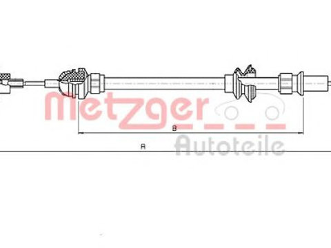 Cablu ambreiaj SEAT CORDOBA (6K1, 6K2) (1993 - 1999) METZGER 19.208E