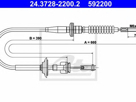 Cablu ambreiaj SUZUKI IGNIS (FH) (2000 - 2005) ATE 24.3728-2200.2