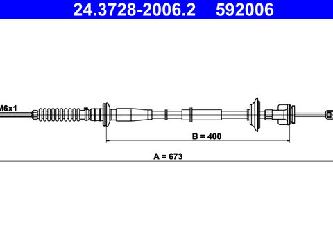 CABLU AMBREIAJ SUZUKI IGNIS II (MH) 1.5 4x4 (RM415) 1.5 (RM415) 99cp ATE 24.3728-2006.2 2003