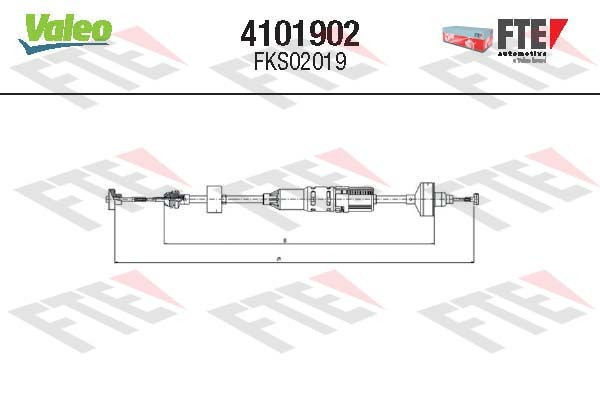 Cablu ambreiaj ~ Vw Golf 1993 1994 1995 1996 1997 1998 1999 ~ 4101902 ~ FTE