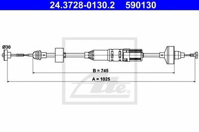 Cablu ambreiaj VW GOLF 3 ATE 24372801302