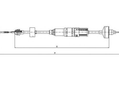 Cablu ambreiaj VW GOLF 3 TEXTAR 58001400