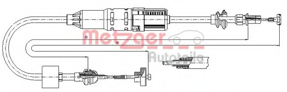 Cablu ambreiaj # Vw Polo 1992 1993 1994 # 10 3442 
