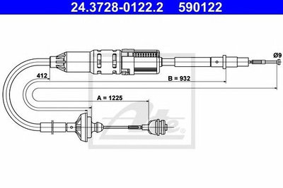 Cablu ambreiaj VW TRANSPORTER 4 ( T4 ) ATE 2437280