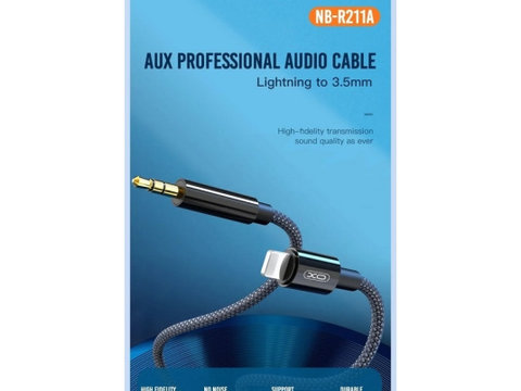 Cablu audio adaptor tata Lightning la tata JACK 3.5mm ERK AL-230223-2