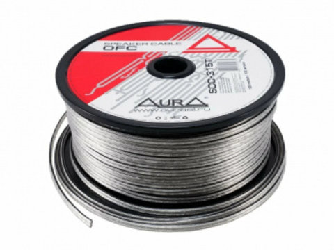 Cablu boxe AURA SCC 315T, Metru Liniar / Rola 100m, 2x 1.5mm2 (16AWG) - Metru liniar