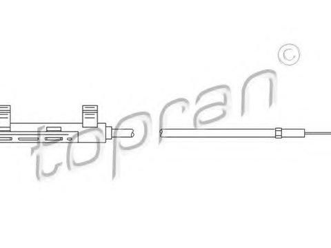 Cablu capota motor 112 279 TOPRAN pentru Vw Passat Skoda Superb