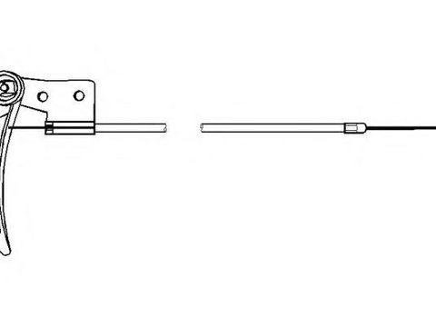 Cablu, capota motor AUDI 4000 (81, 85, B2), AUDI 90 limuzina (81, 85, B2) - TOPRAN 104 170