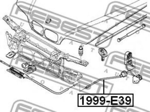 Cablu, capota motor BMW Seria 5 (E39) (1995 - 2003) MTR 12119794