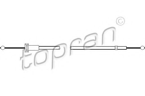 Cablu, capota motor SKODA FABIA Praktik (2001 - 2007) TOPRAN 113 424