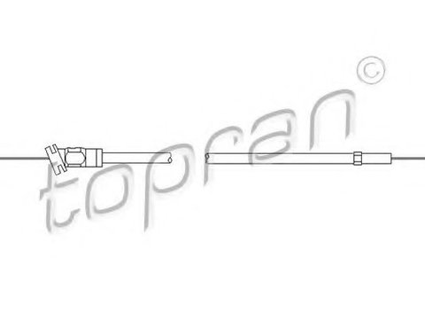 Cablu, capota motor SKODA SUPERB (3U4) (2001 - 2008) TOPRAN 112 278