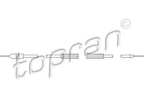 Cablu, deblocare usi SKODA OCTAVIA 1 (1U2) (1996 - 2010) TOPRAN 113 429