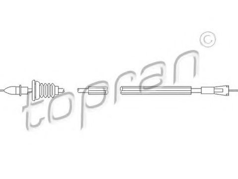 Cablu, deblocare usi VW GOLF 4 (1J1) (1997 - 2005) TOPRAN 109 905