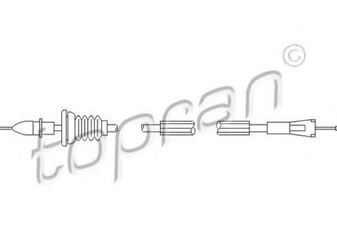 Cablu, deblocare usi VW GOLF IV (1J1) (1997 - 2005) TOPRAN 109 906 piesa NOUA