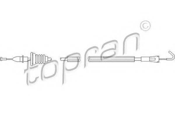 Cablu, deblocare usi VW GOLF IV Variant (1J5) (1999 - 2006) TOPRAN 109 905 piesa NOUA