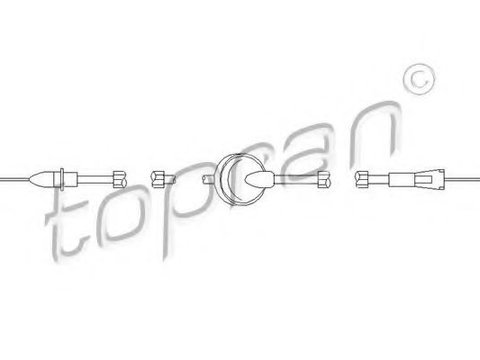 Cablu, deblocare usi VW PASSAT (3B2) (1996 - 2001) TOPRAN 109 450