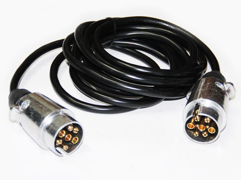 Cablu electric curent flexibil 7 pini cu fisa metal , 3.5 metri