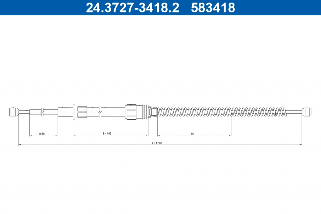 Cablu frana de mana ATE SEAT IBIZA V (KJ1, KJG) 2017-2025 - 24.3727-3418.2
