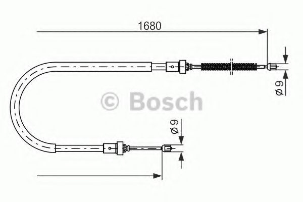 Cablu frana de mana DACIA LOGAN II (2012 - 2016) Bosch 1 987 477 955