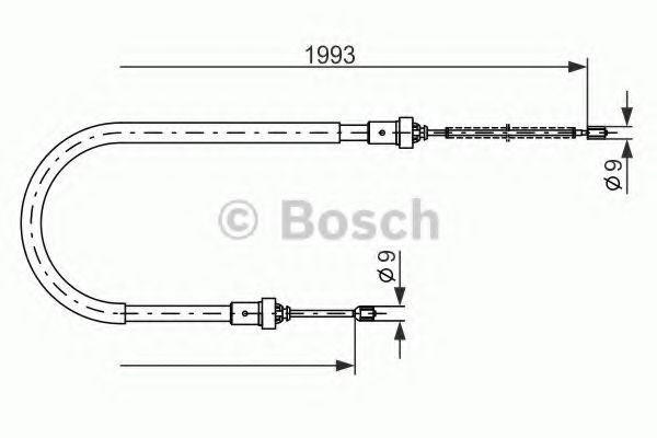 Cablu frana de mana DACIA LOGAN MCV (KS_) (2007 - 2016) Bosch 1 987 482 233