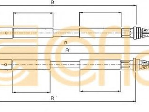 Cablu frana de mana FORD ESCORT CLASSIC Turnier (ANL) (1999 - 2000) COFLE 10.5355