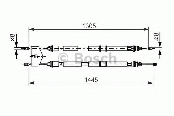 Cablu frana de mana FORD FUSION (JU_) (2002 - 2012) Bosch 1 987 477 732
