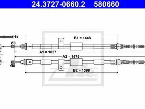 Cablu frana de mana FORD PUMA (EC_) ATE 24372706602