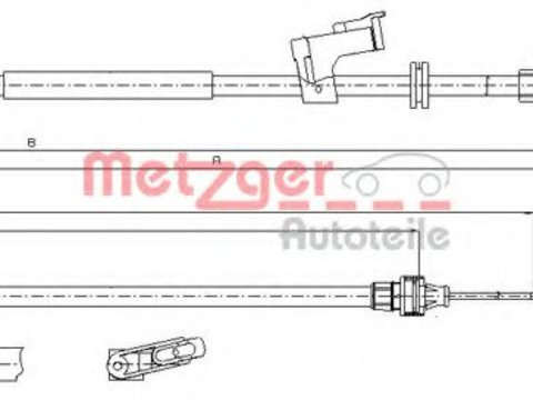 Cablu frana de mana FORD S-MAX (WA6) (2006 - 2016) METZGER 11.5495