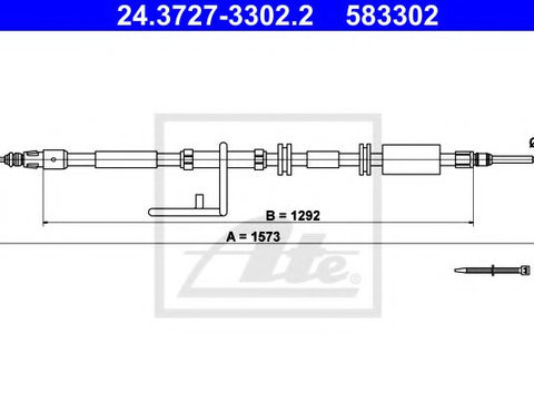 Cablu frana de mana LAND ROVER FREELANDER 2 (LF_, FA_) (2006 - 2014) ATE 24.3727-3302.2