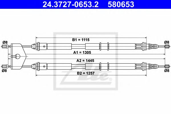 Cablu frana de mana MAZDA 2 (DY) (2003 - 2016) MTR 12118998