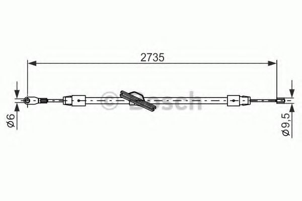 Cablu frana de mana MERCEDES C-CLASS T-Model (S203) (2001 - 2007) Bosch 1 987 477 845