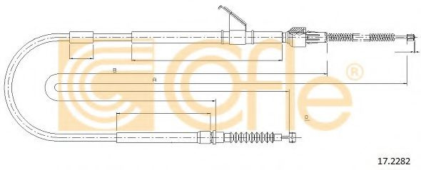 Cablu frana de mana MITSUBISHI L 200 (K7