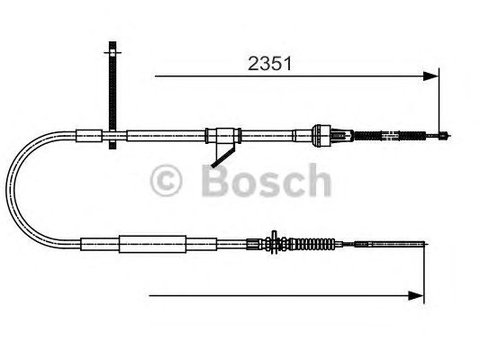 Cablu frana de mana MITSUBISHI L200 2 BOSCH 1987482067