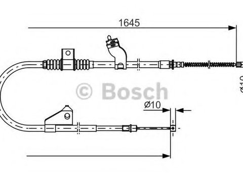Cablu frana de mana MITSUBISHI OUTLANDER II Van (CW_W) (2006 - 2012) Bosch 1 987 482 275