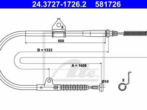 Cablu frana de mana NISSAN SERENA (C23M) ATE 24372717262